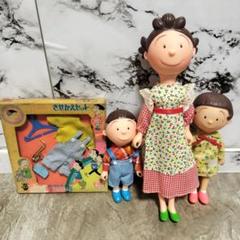 サザエさん、ワカメ、タラちゃん３体セット＋タラちゃん着せ替えセット 当時物ソフビ サザエさん、ワカメ、タラちゃん3体セット＋タラちゃん着せ替え