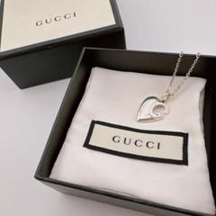 保存袋付き✨グッチ Gロゴ ハート ネックレス ペンダント