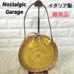 ☆極美品☆ノスタルジックガレー　かごバッグ　ワンショルダー　サークル　イタリア製