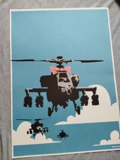 Banksy Happy Chopper SCREEN PRINTWCPポスター Banksy Happy Chopper SCREEN PRINTWCPポスター