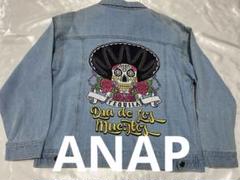 [未使用]【ANAP】 刺繍デニムジャケット ドクロ　Tequila 英文のサムネイル