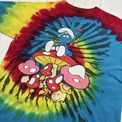 ビンテージ古着！2000年代 SMURFS スマーフ タイダイ プリントTシャツ