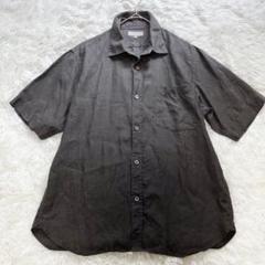 マーガレットハウエル 美品 ファインリネンブラウス 1 チャコール マーガレットハウエル 20SS リネン100% ブラウス 1