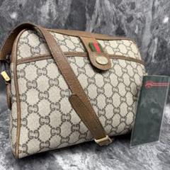 希少　GUCCI グッチ　シェリーライン　クーリエ　GG PVC ボディバッグ GUCCI グッチ シェリーライン 巾着 ショルダーバッグ レザー PVC