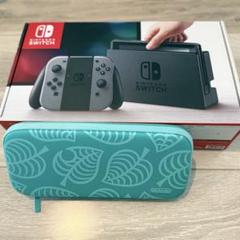 NintendoSwitch グレー + ケース付きのサムネイル