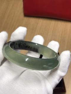 天然石 岫岩玉 岫玉石 しゅうがんぎょくバングル 腕輪 60mmの