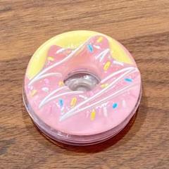 スマホリング リング スマホ落下防止 かわいい ドーナツ ピンク 約4cm