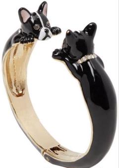 【ちゃーくんさま】kate spade フレンチブルドッグ　バングル ちゃーくんさま】kate spade フレンチブルドッグ バングル