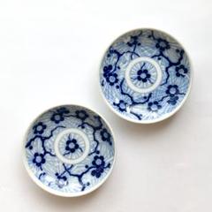 珍品！【染付印判　八羽の兎・人物図　一尺イゲ皿】伊万里 古伊万里 染付平皿 兎柄 | 古物屋 壱両