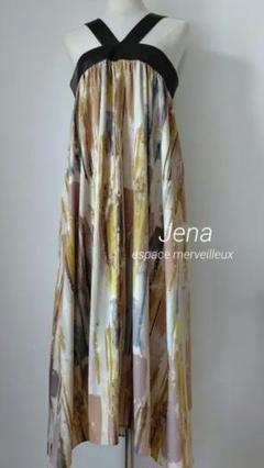 Jena espace merveilleux プリント ロングワンピ マキシ