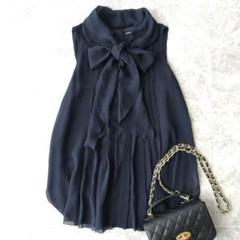 スペシャル特典 032 マックスマーラ MaxMara シルク ジョーゼット ボウタイ シャツ+ブラウス(半袖+袖なし)