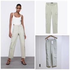 ZARA ザラ 新品タグ付き カーゴパンツ グリーンのサムネイル