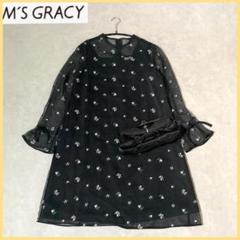 極美品M'SGRACY 2WAY シアーワンピース 低身長さんにおすすめLサイズ