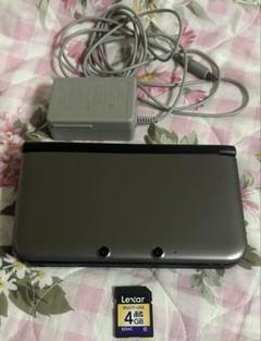 ニンテンドー3DS LL シルバー×ブラック　本体/充電器/タッチペン/SD