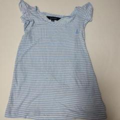 120　ボーダー　tシャツ　半袖　タンク　ラルフローレン　ラルフ　水色　女児