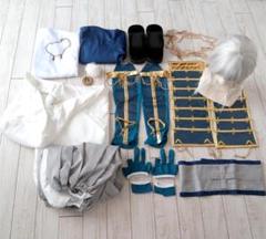 刀剣乱舞　鶴丸　戦闘衣装＋ウィッグ＋靴（厚底草履）　コスプレ　M 刀剣乱舞鶴丸戦闘衣装＋ウィッグ＋靴（厚底草履）コスプレM