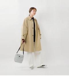 試着のみほぼ未使用 美品☆オーシバル ベージュ ウールコート size2 ORCIVAL オーチバル オーシバル ウール ボア カラーレス コート