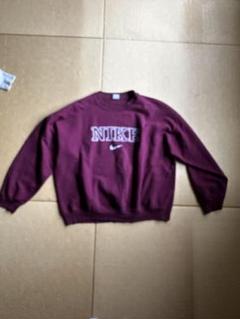 90s NIKE センターロゴ スウェット USA製 古着 90s USA製 NIKE センター スウォッシュ ロゴ 刺しゅう