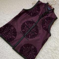 RALPH RALPH LAUREN チャイナジレ パープル S ベスト