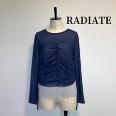 YAMADAYA【RADIATE 】ネイビー ギャザー入り長袖トップス
