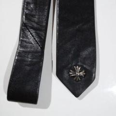 クロムハーツ　レザーネクタイ CHプラスモチーフネクタイ CHROME HEARTS+ シルバー ダガー レザー ネクタイ アクセサリー