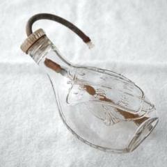 相撲のガラス哺乳瓶 横綱 大関 エンボス 相撲 ガラス瓶