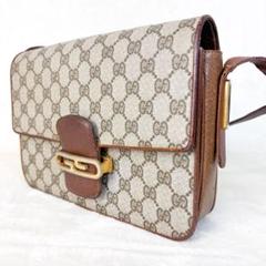 GUCCI ワンショルダー PVC ハンドバック GG柄 インターロッキング