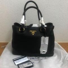 PRADA●プラダトートバック ショルダーバック 1BA058 PRADA プラダ 1BA058 2wayショルダー ブラック レザー【434】 の