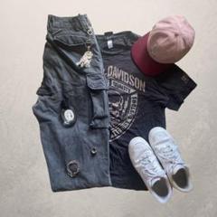 c-boy style(No.79)ストリートコーデ ハーレーT カーゴPT M c-boy style(No.79)ストリートコーデ ハーレーT カーゴPT M