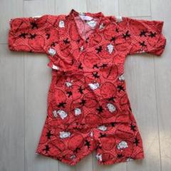 ハローキティ 甚平 130cm 赤