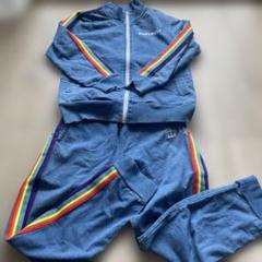 BABYDOLL セットアップ デニム風 レインボーライン