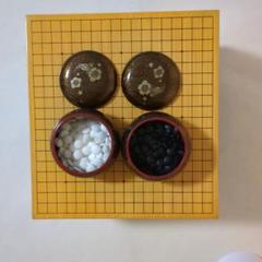 漆芸碁盤 柳山作 囲碁 漆 蒔絵？ミニサイズ ミニチュア碁盤