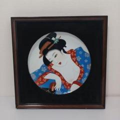 明治末～大正期　幻の窯元　源六窯　　　色絵扇松鶴文小皿　10枚　直径11.6㎝ 明治末～大正期 幻の窯元 源六窯 色絵扇松鶴文小皿 8枚 直径11.6
