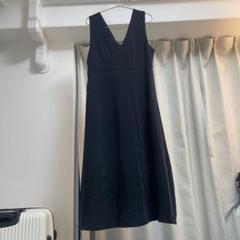 黒 ノースリーブ ロングワンピース