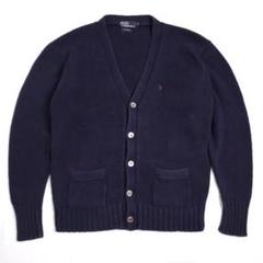 90s ポロバイラルフローレン カーディガン ネイビー LAMBSWOOL POLO RALPH LAUREN - 美品 Polo by Ralph Lauren ポロバイラル