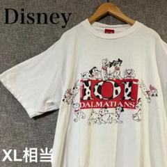 【海外古着】101匹わんちゃん Tシャツ　XLサイズ 相当　ホワイト　ビンテージ