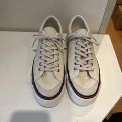 エディフィス　アイボリー キャンバス スニーカー　未使用　Size 8(26)