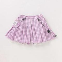7/25削除 ☆メゾピアノ☆ギンガムチェック柄ポシェットた付きキュロット130