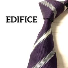 エディフィス　EDIFICE ネクタイ　ストライプ　パープル系のサムネイル