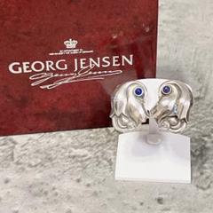 美品 GEORG JENSEN ジョージジェンセン イヤリング 100A 鈴蘭