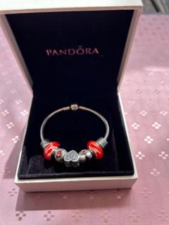 PANDORA 　ブレスレット　チャーム7個 PANDORA ブレスレット+チャーム7個セット - メルカリ