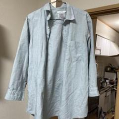 リネン 長袖シャツ ライトブルー