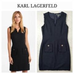 KARL LAGERFELD ツイード ノースリーブワンピース size10