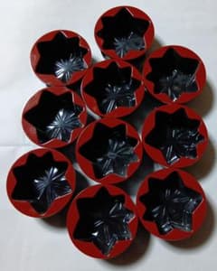 伊万里青磁紅葉型皿共箱幅10.7㎝トヒルウ東な6-1127☆2F