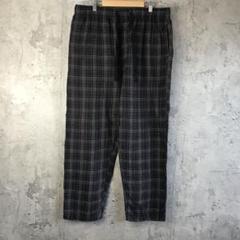 A4672古着　パジャマパンツ　チェック　黒　グレー　赤　白　90s Y2K