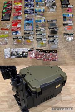 36点セット　アジングワーム、ジグヘッド、タックルボックスVS7055n 36点セット アジングワーム、ジグヘッド、タックルボックス