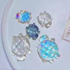 #0242シリコンモールド　亀　2サイズ　ホヌ　かわいい　デコパーツ　レジン
