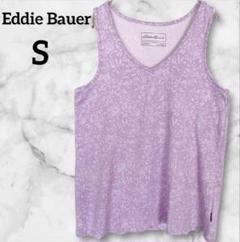 美品✨Eddie Bauer 紫色 花柄タンクトップ【S】レディース ストレッチ