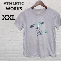 ATHLETIC WORKS 【XXL】パープル Tシャツ 半袖 スポーツ
