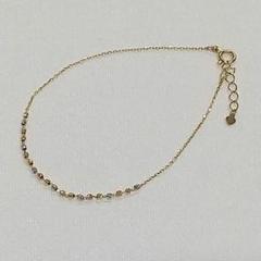 18金イエローゴールド K18 地金 アンクレット 18cm カット
